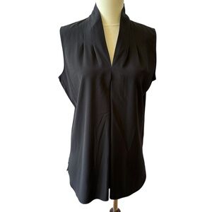 MING WANG BLOUSE SLEEVELESS TIMELESS CLASSIC OFFICE VERSATILE LAYERING CHIC S